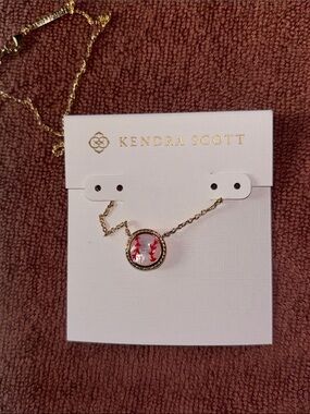 Kendra Scott Gold Necklace with Baseball Pendant
